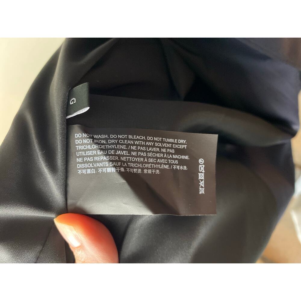 THEORY SILK TRENCH Coat Midnight Blue Sz Large NWT Elegant Designer Classic Fit - Picture 10 of 12